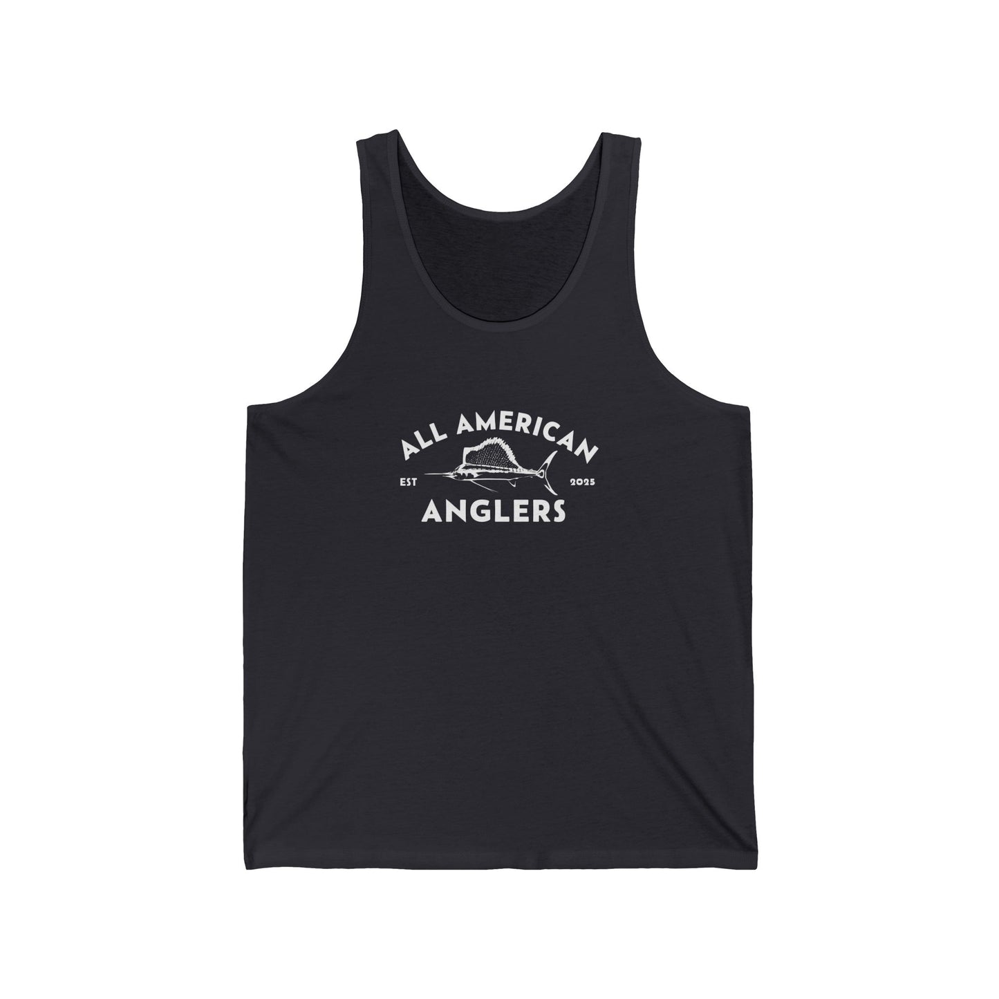 Unisex Cotton Tank Top - White Logo
