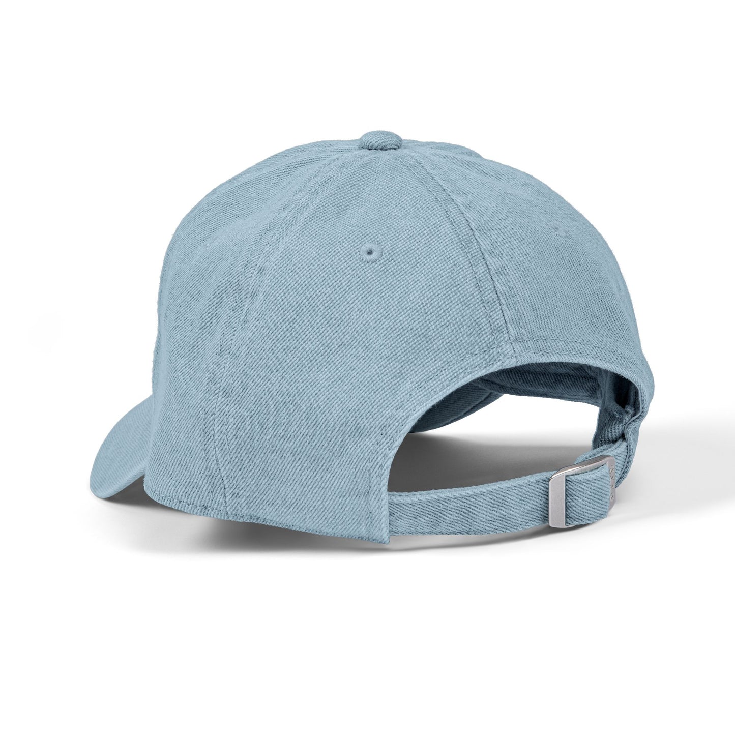 Embroidered Denim Adjustable Cap - White Logo