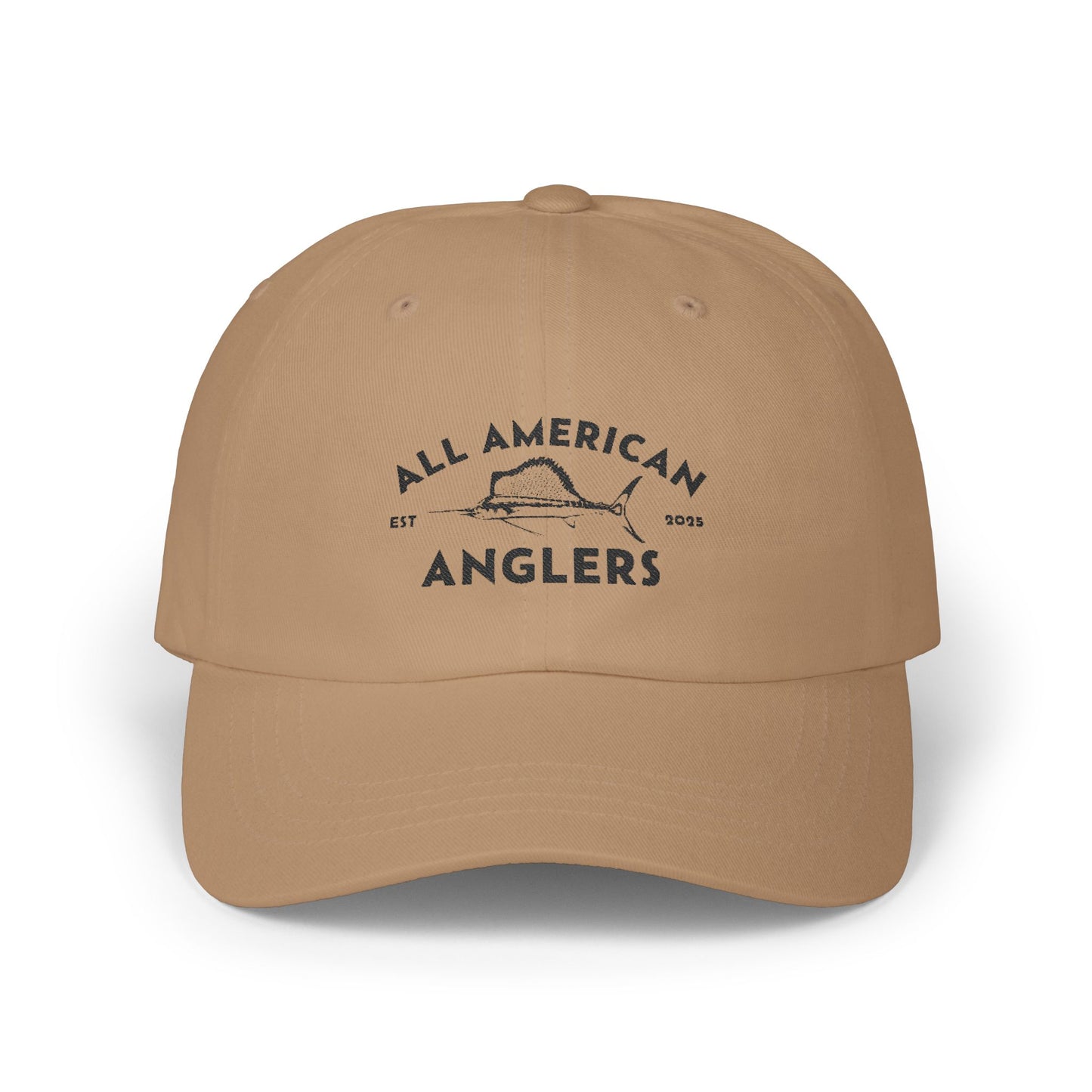 Embroidered Classic Adjustable Hat - Black Logo