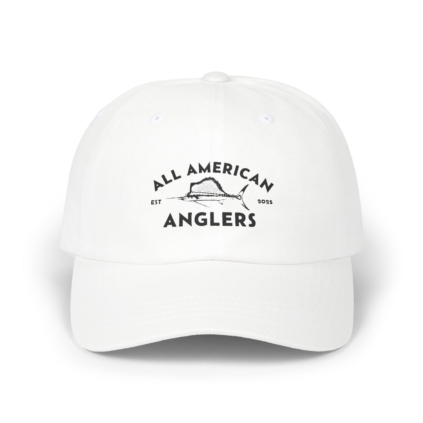 Embroidered Classic Adjustable Hat - Black Logo