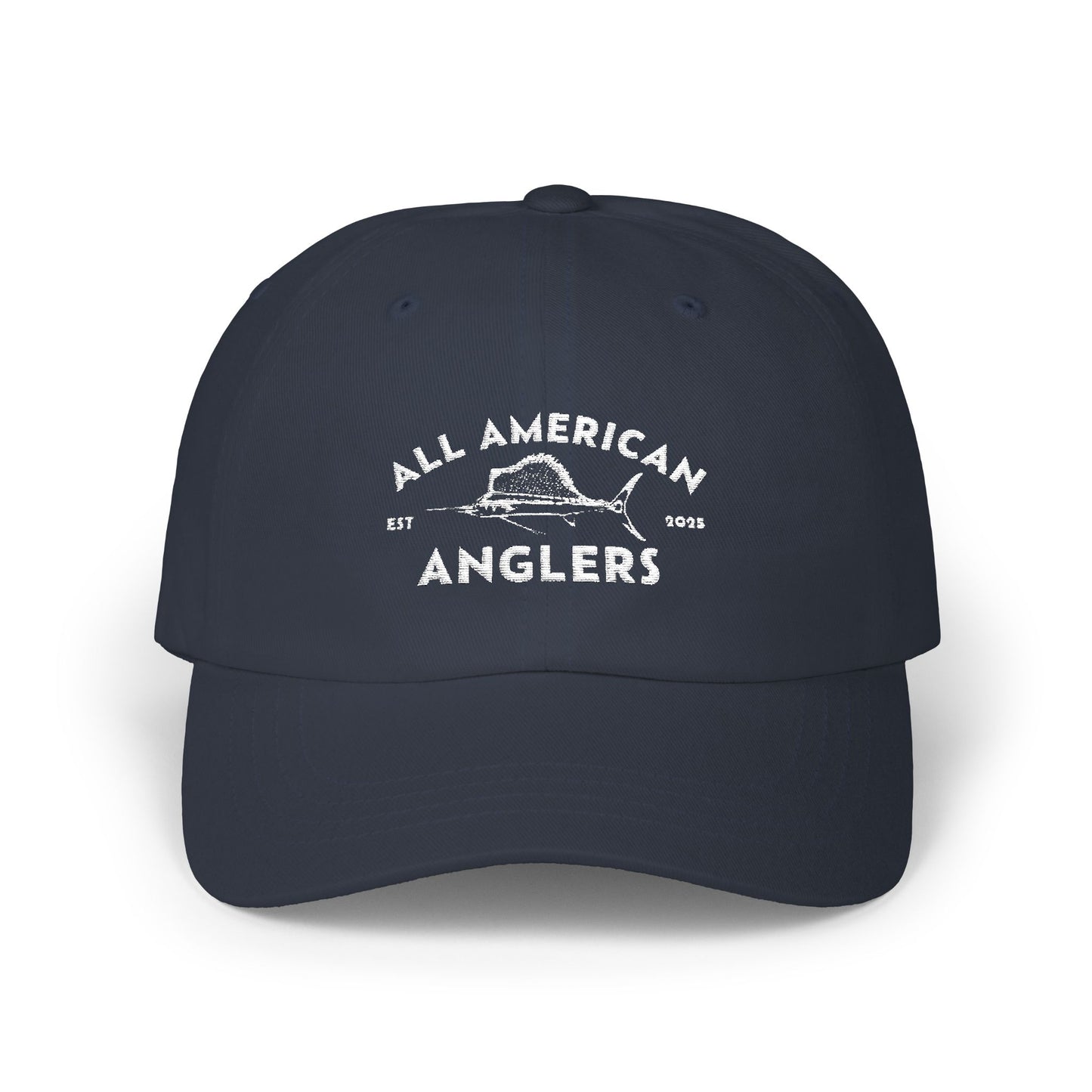 Embroidered Classic Adjustable Hat - White Logo