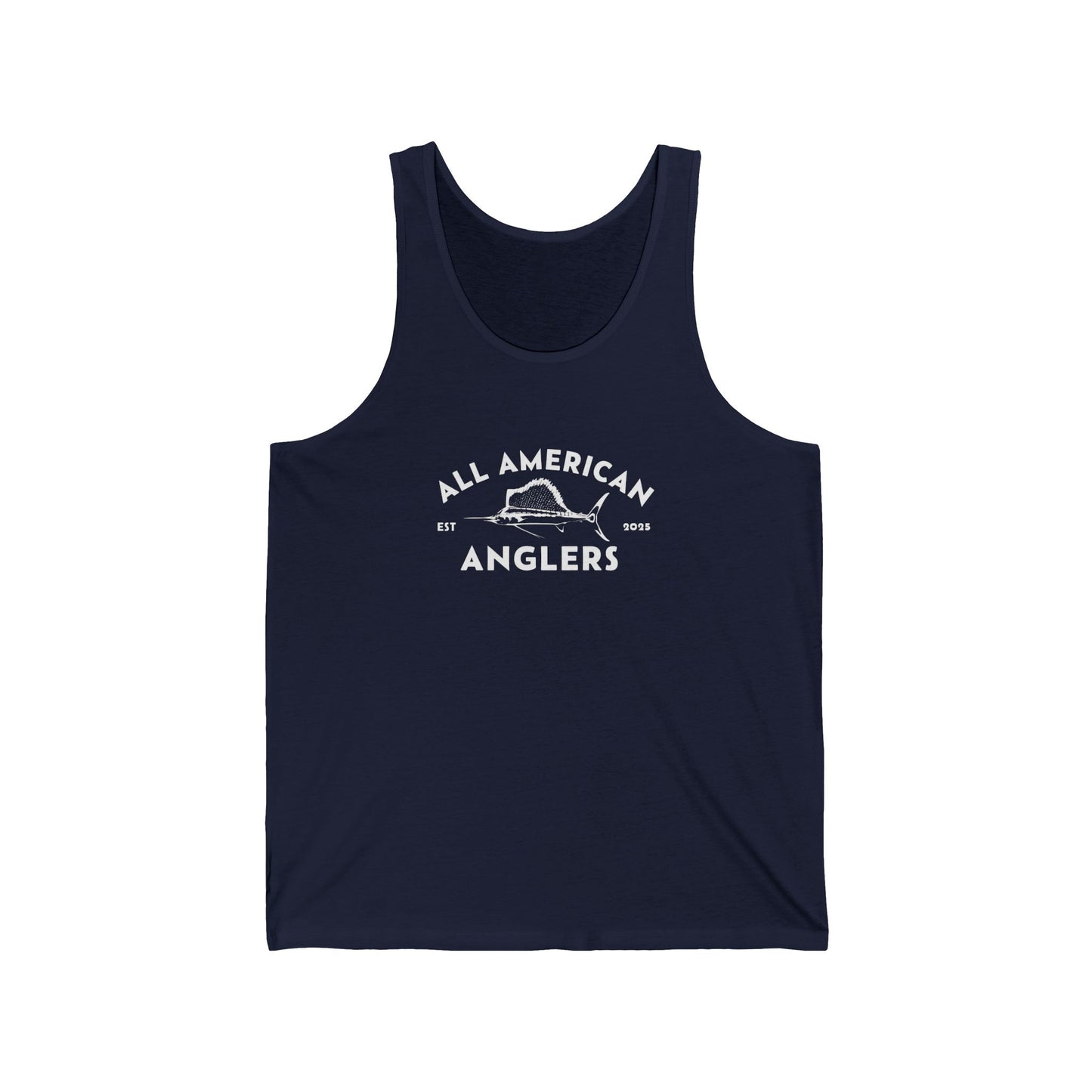 Unisex Cotton Tank Top - White Logo