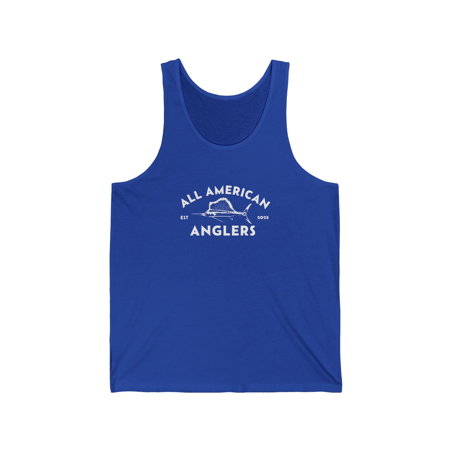 Unisex Cotton Tank Top - White Logo