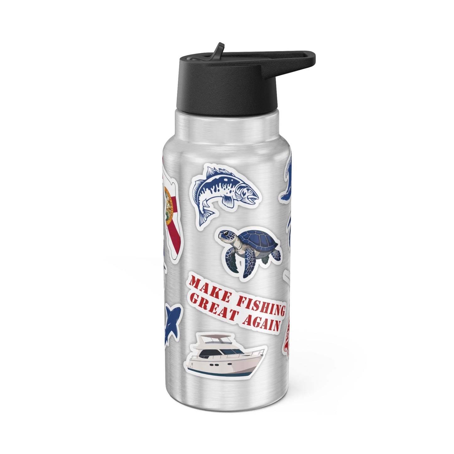 FL Sticker Decal Stainless Steel Sport Water Bottle