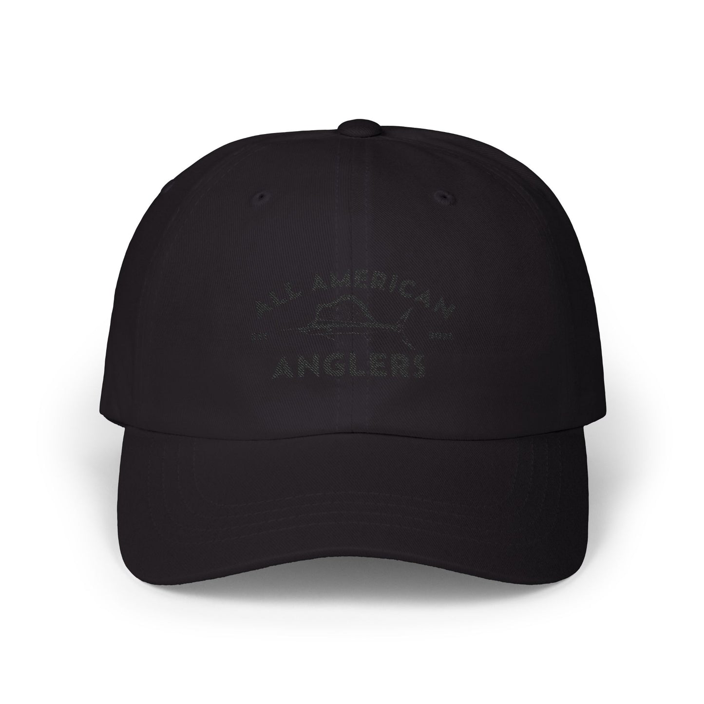 Embroidered Classic Adjustable Hat - Black Logo