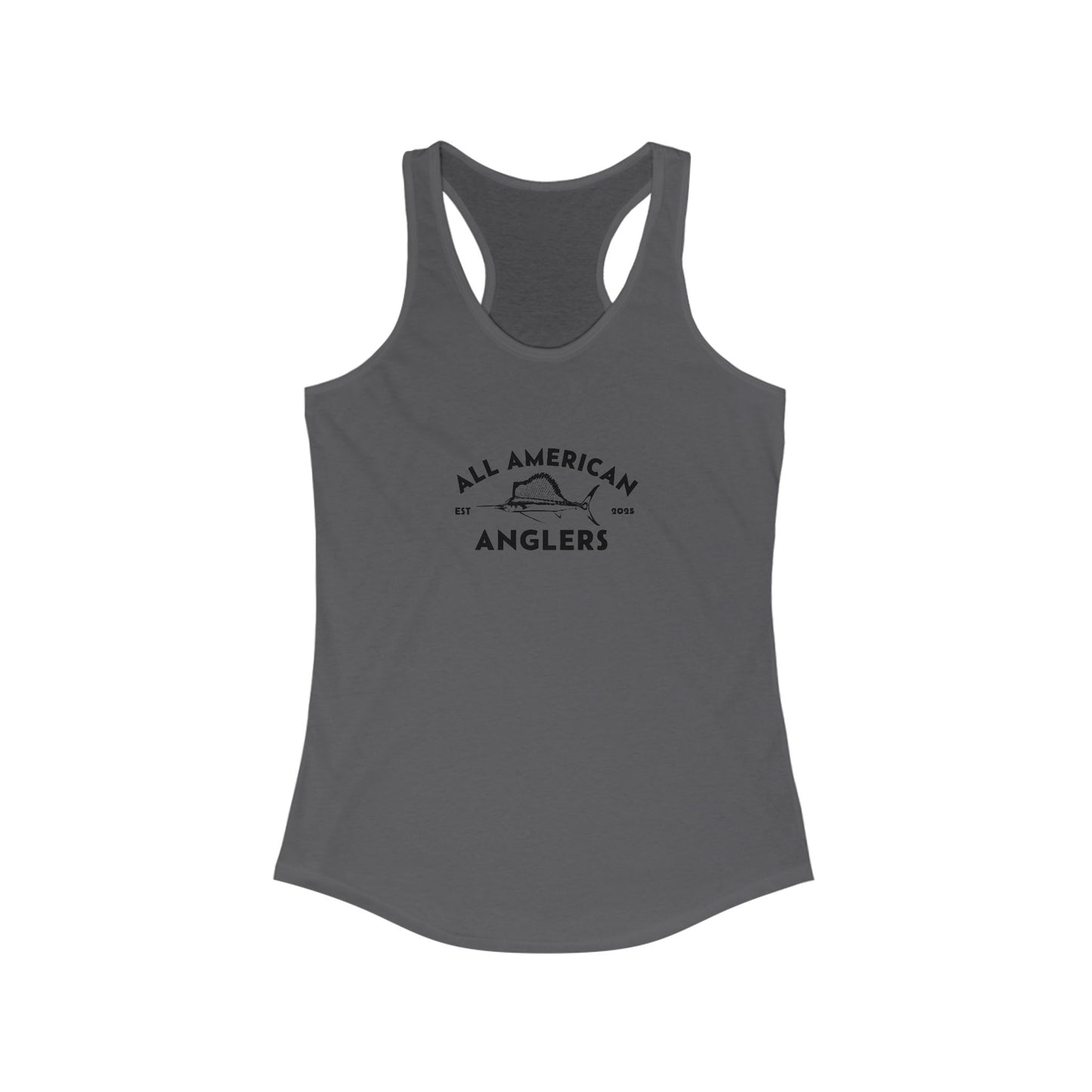 Women's  Classic Fit Racerback Tank Top - Black Logo