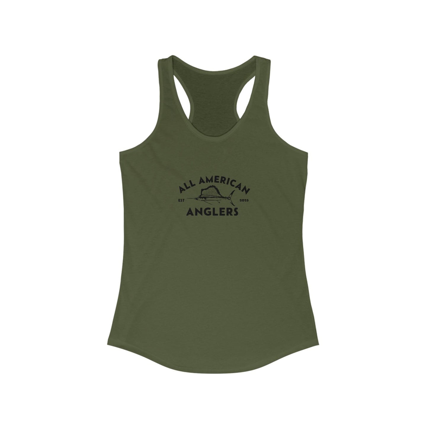 Women's  Classic Fit Racerback Tank Top - Black Logo