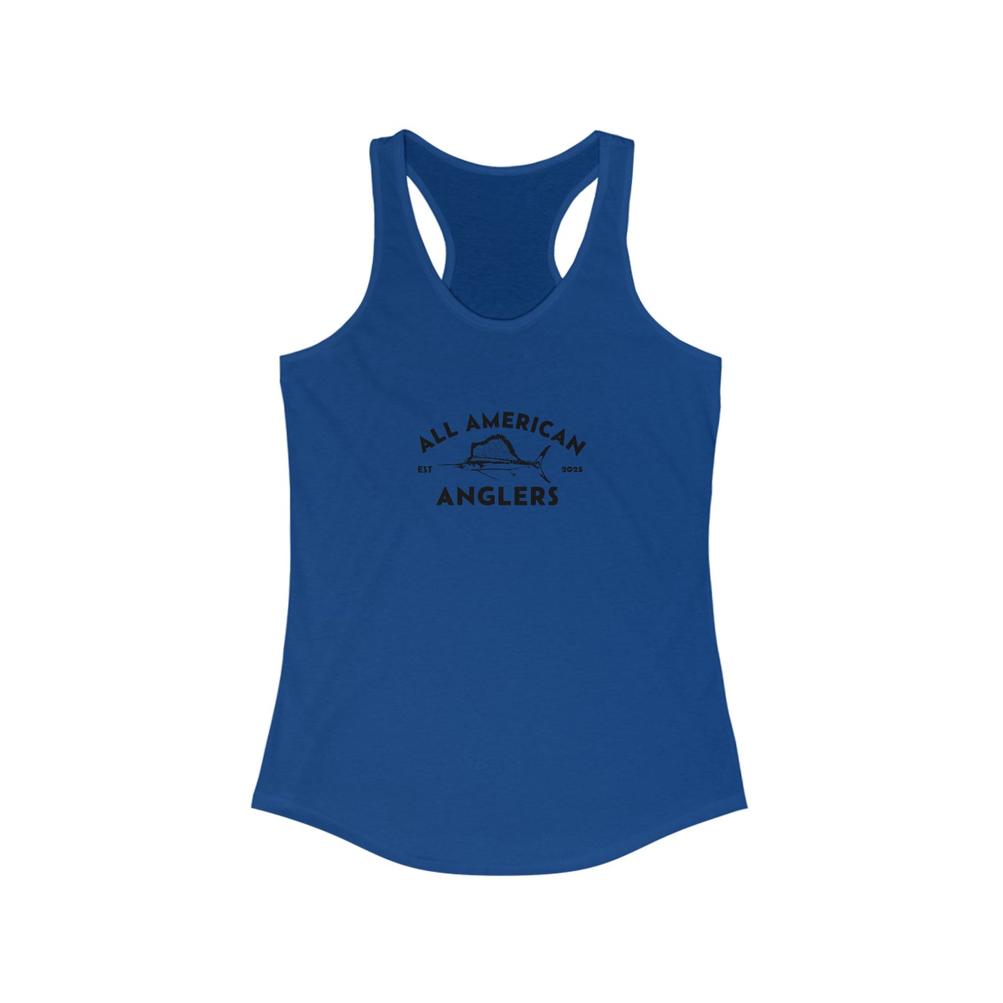 Women's  Classic Fit Racerback Tank Top - Black Logo