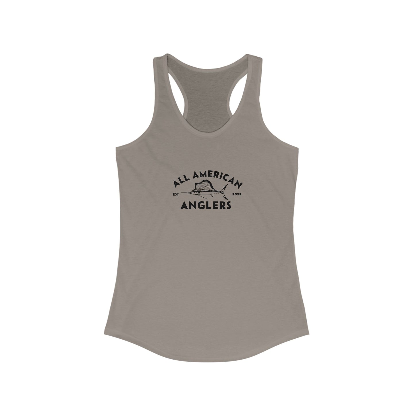 Women's  Classic Fit Racerback Tank Top - Black Logo