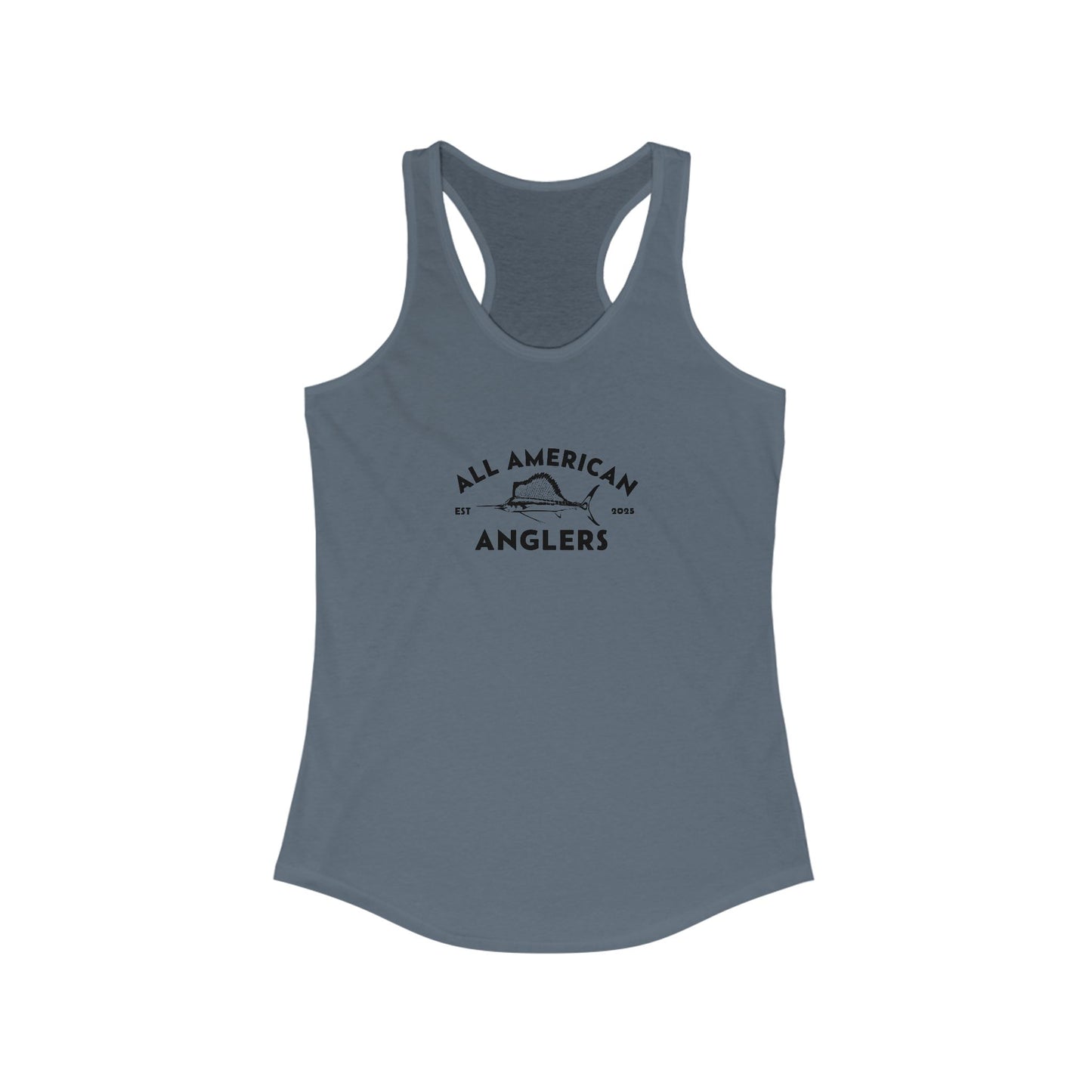 Women's  Classic Fit Racerback Tank Top - Black Logo
