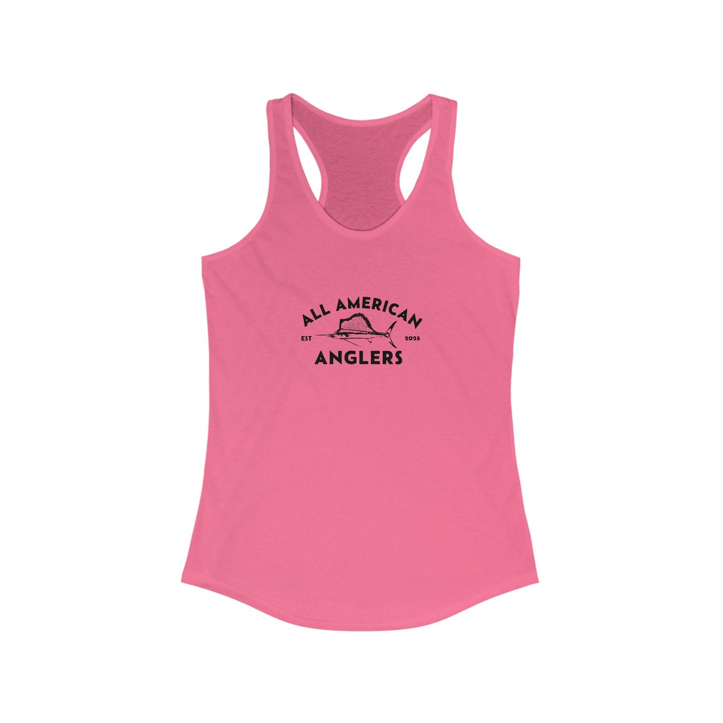 Women's  Classic Fit Racerback Tank Top - Black Logo