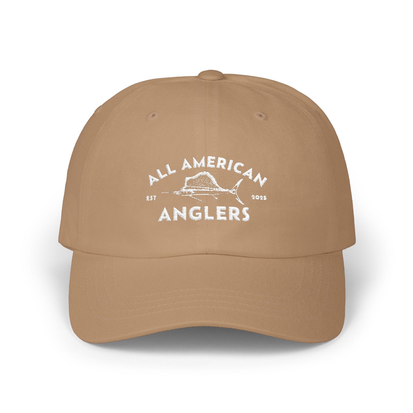 Embroidered Classic Adjustable Hat - White Logo