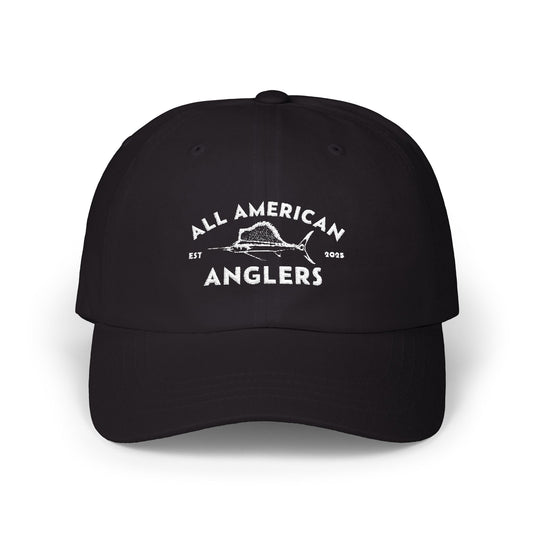 Embroidered Classic Adjustable Hat - White Logo