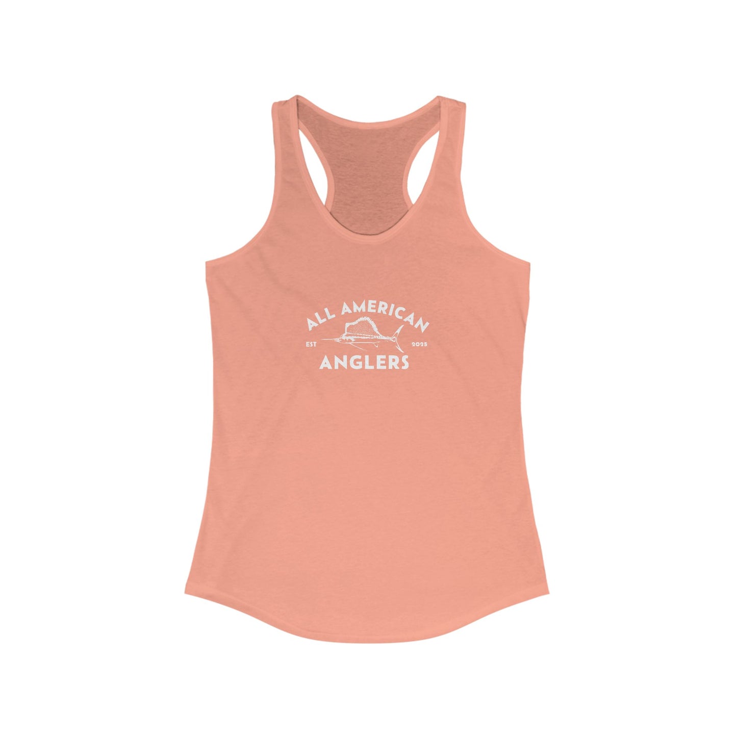 Women's Classic Fit Racerback Tank Top - White Logo