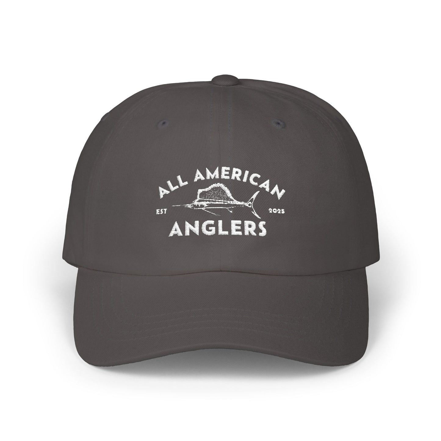 Embroidered Classic Adjustable Hat - White Logo
