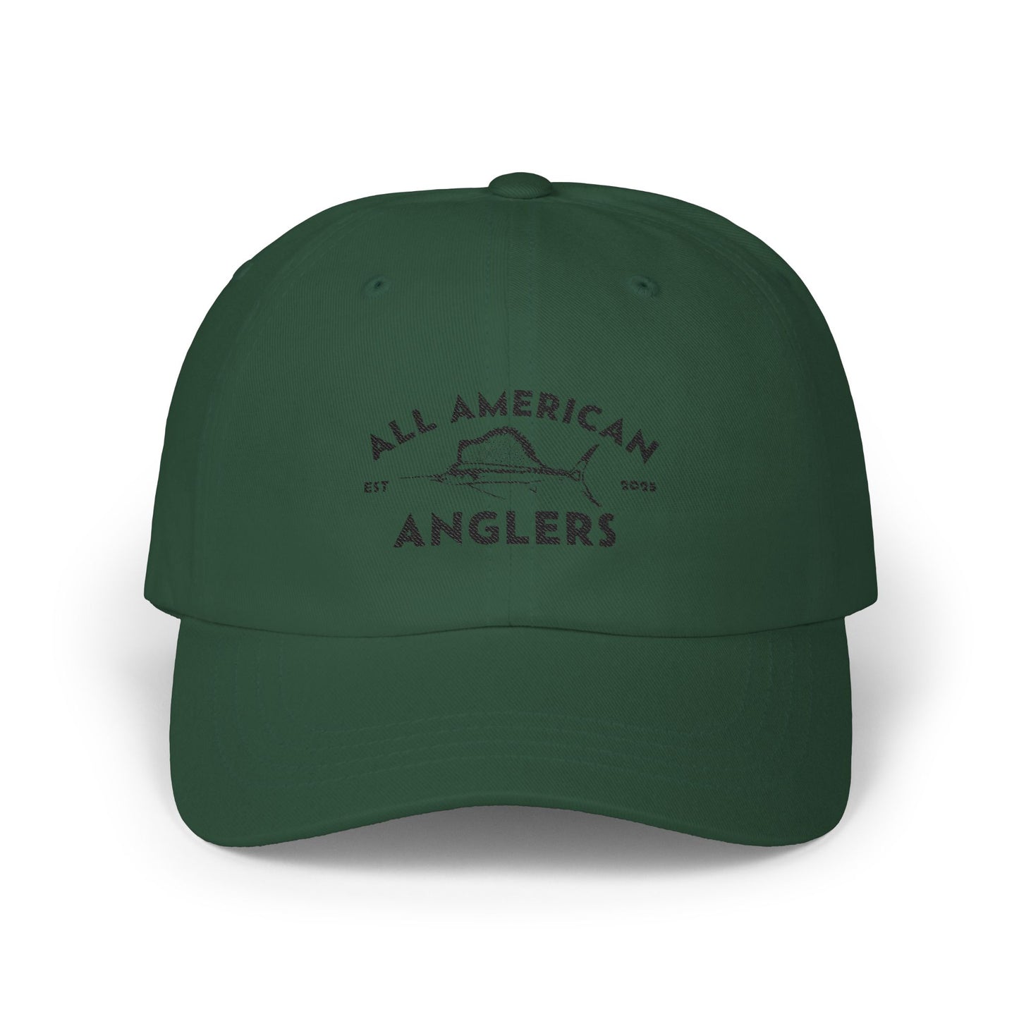 Embroidered Classic Adjustable Hat - Black Logo