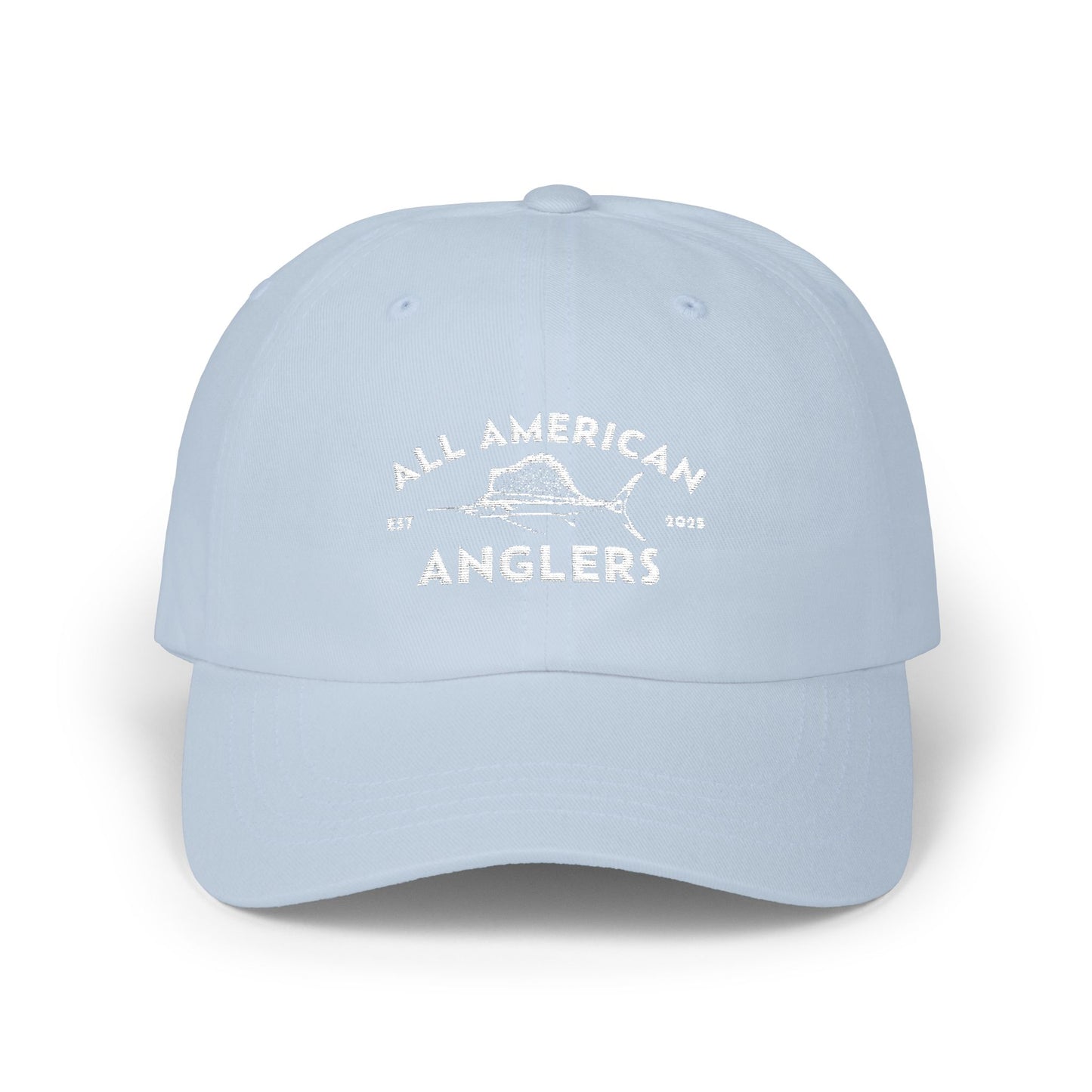 Embroidered Classic Adjustable Hat - White Logo