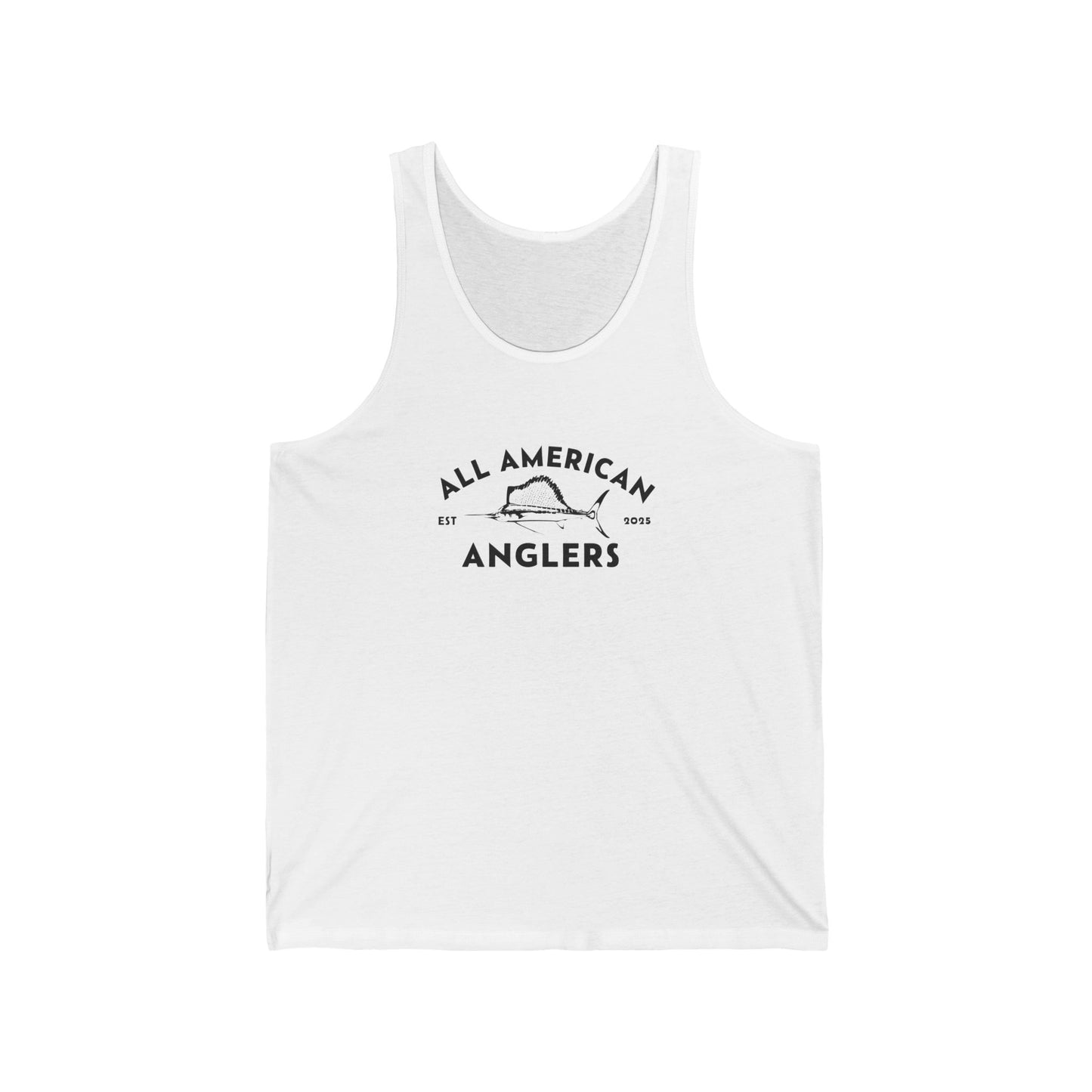 Unisex Cotton Tank Top - Black Logo